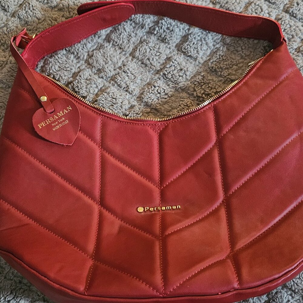 Persian Red Quilted Leather Bag